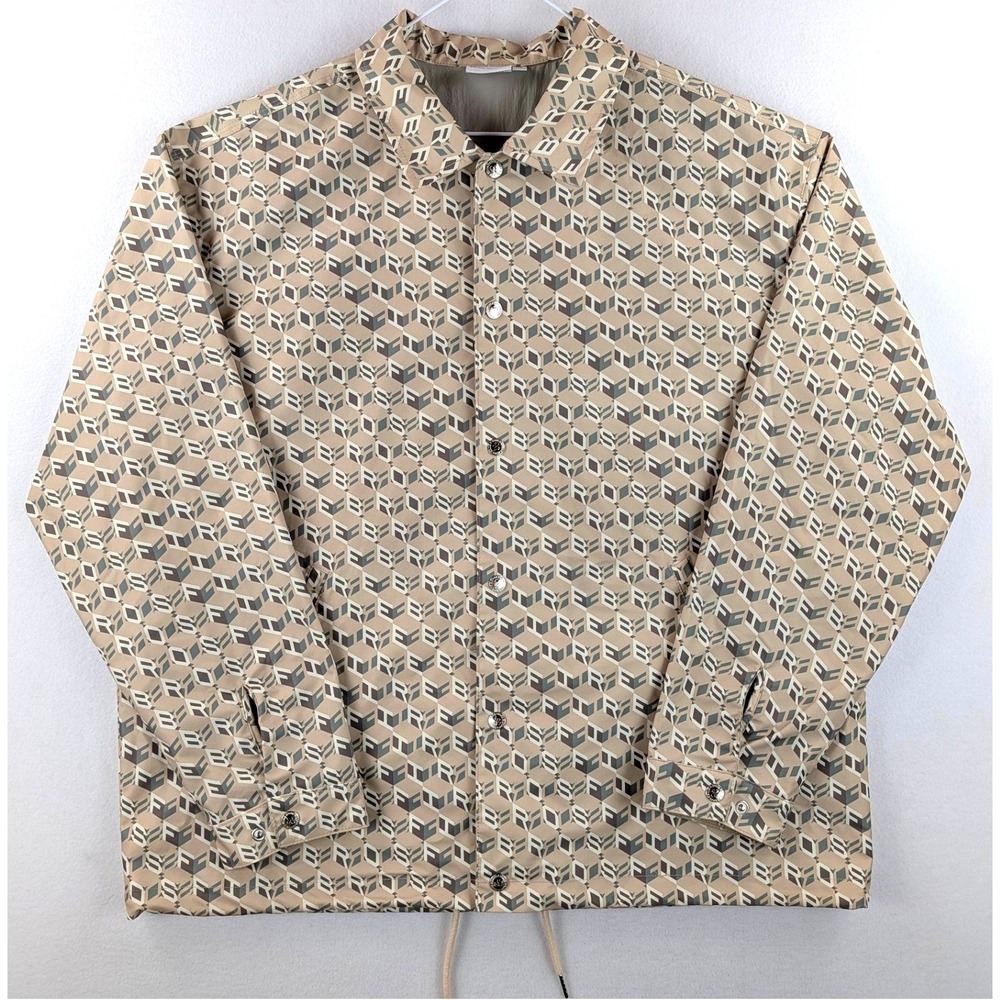 Fire Bros Seattle Geometric Monogram Coach Jacket Men's XL Cannabis Streetwear